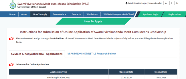 Bikash Bhavan Scholarship