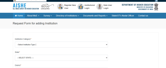 Get AISHE Code for Your Institute- National Scholarship Scheme