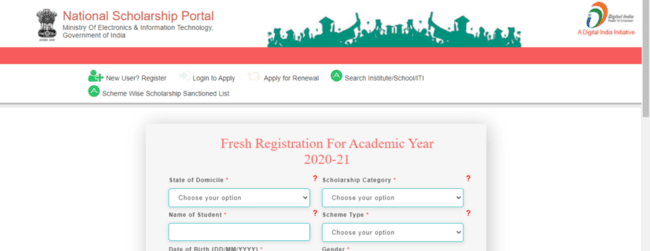 NSP New User Registration