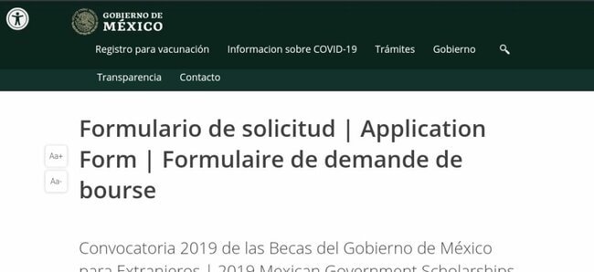 Mexican Government Scholarships Official Website