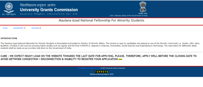 Maulana Azad National Fellowship MANF 2022