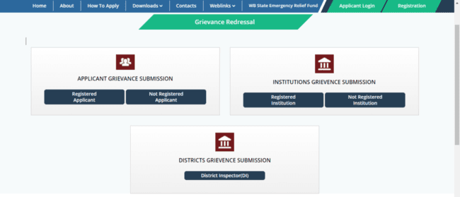 Register Grievance for Bikash Bhavan Scholarship