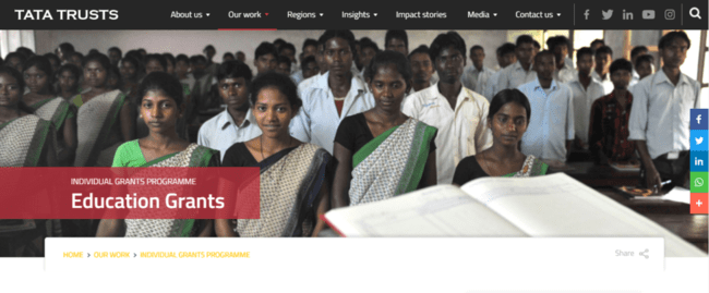 Tata Trust Medical and Healthcare Scholarship