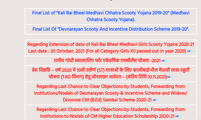 Rajiv Gandhi Scholarship for Academic Excellence
