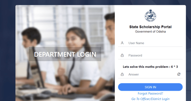Department Login