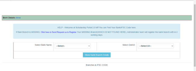 View Branch IFSC Details