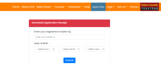 Download Application Receipt