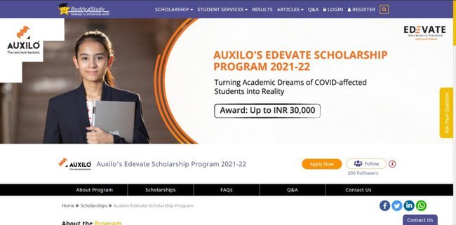 Auxilo's Edevate Scholarship Program 