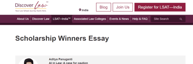 View Scholarship Winners Essay