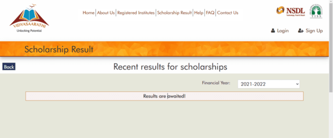 Check Scholarship Results