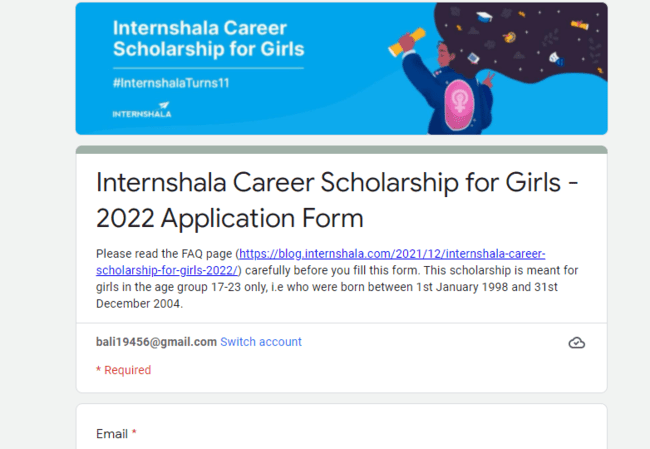 Internshala Career Scholarship