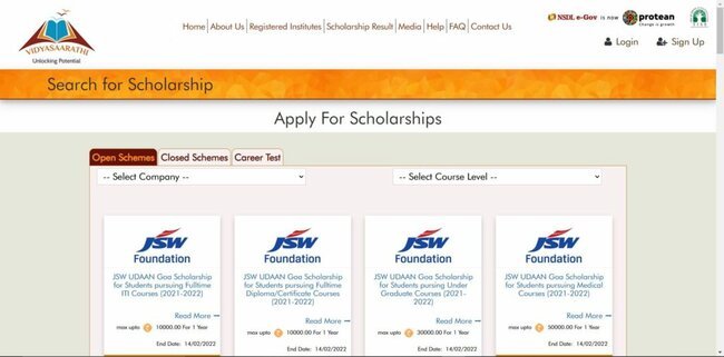 LEF Scholarship 2021-22 Application Procedure