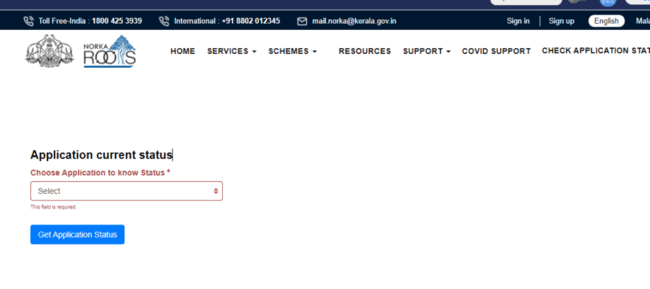 Check Application Status 