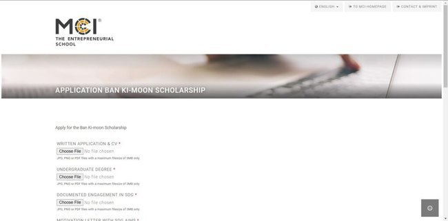 Application Procedure for Ban Ki-Moon Scholarship 2022