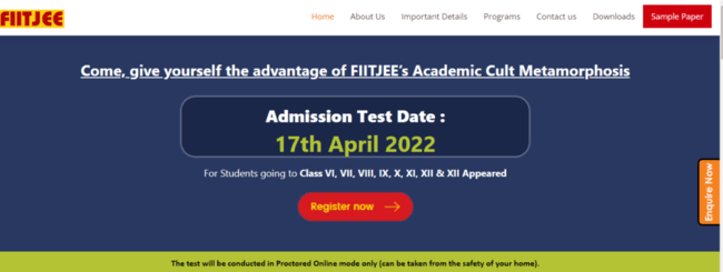 FIITJEE Scholarship Test Registration
