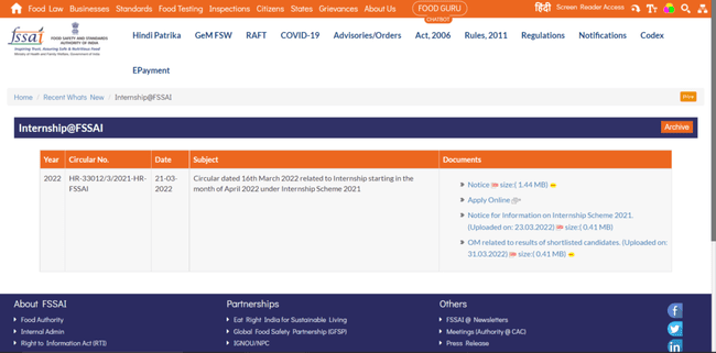 Procedure to check shortlisted candidates list