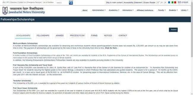Application Procedure for Scholarship Claim Form