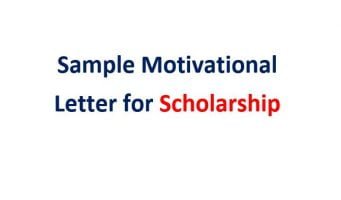 Motivation Letter for Scholarship