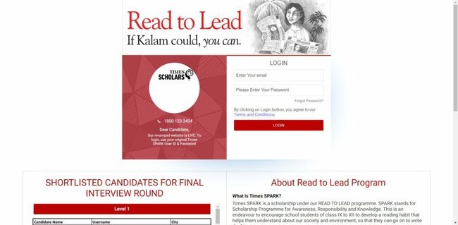 Times Spark Scholarship Application Procedure