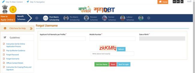 Reset Username
