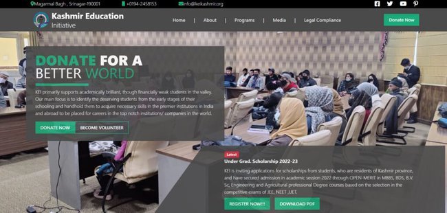Kashmir Education Initiative (KEI) Scholarship 