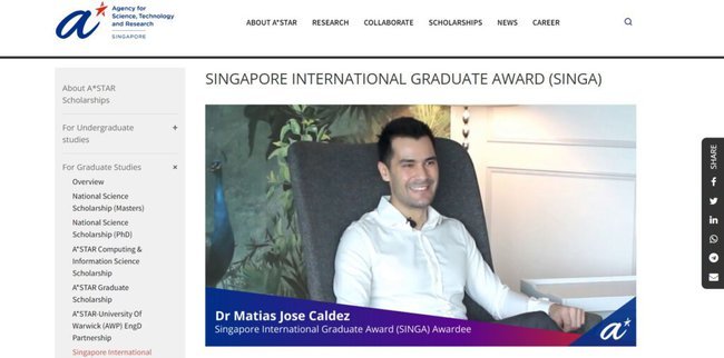 SINGA Scholarship 2023