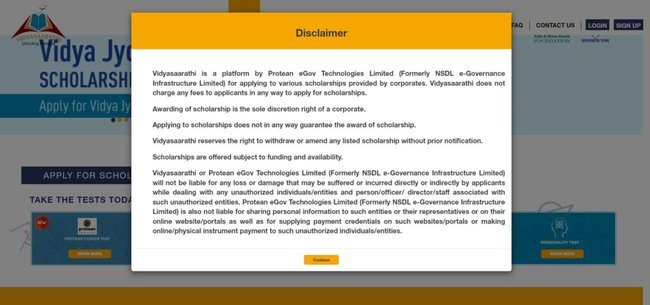 Vidya Jyoti Scholarship 2023