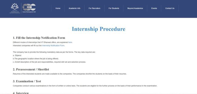 IIT Dharwad CCS Internship
