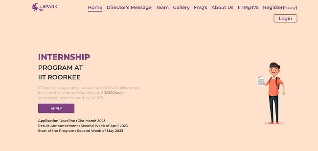 IIT Roorkee Summer Internship Program Official Website