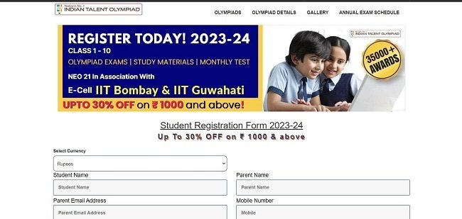 Indian Talent Olympiad Registration