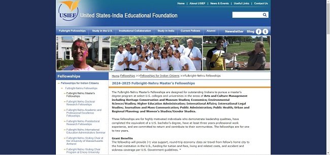 Fulbright Nehru Master's Fellowship Official Website