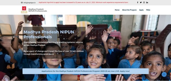 Madhya Pradesh Nipun Professionals Official Website