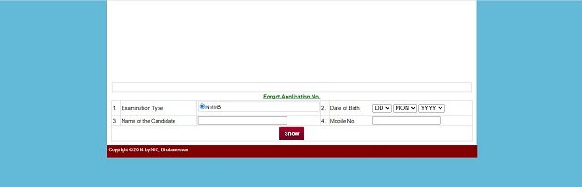Forgot Application Number