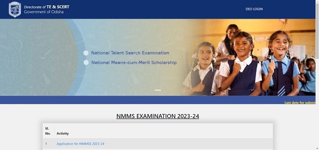 NMMS Odisha Official Website