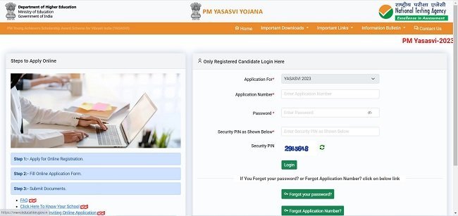 PM YASASVI Answer Key Official Website