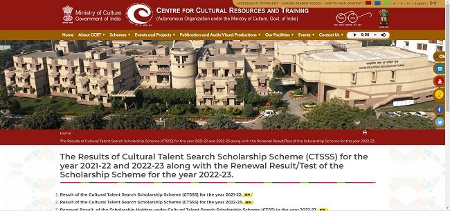 Result Of Cultural Talent Search Scholarship