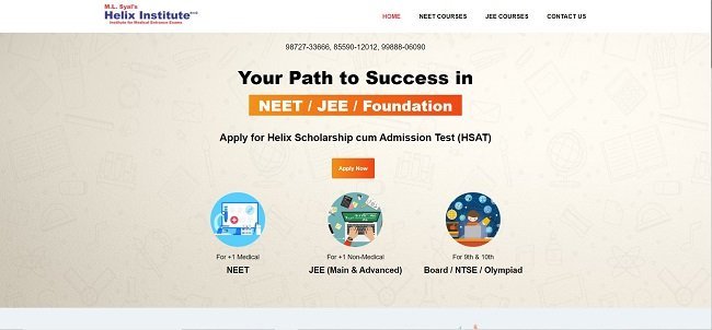 Helix Institute Scholarship Test HSAT Official Website