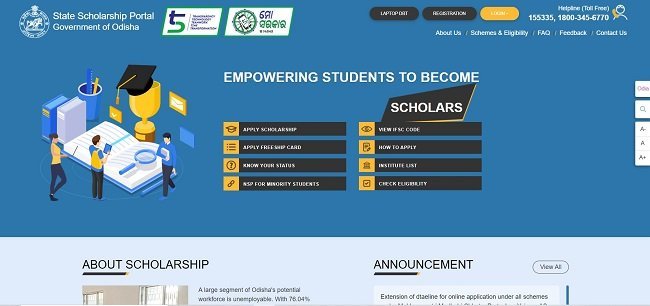 NUA O Scholarship List Odisha official website