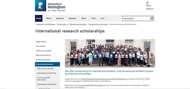 Research scholarships