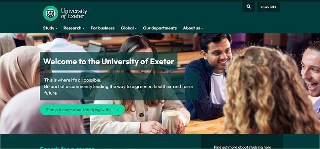 University of Exeter Scholarships for Indian Students Official Website