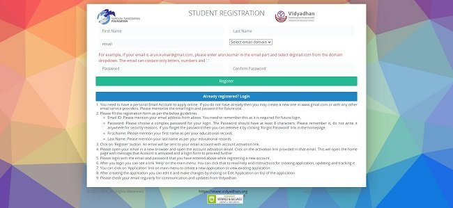 Process to apply online