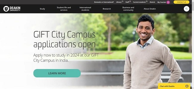 Deakin University Vice Chancellor Meritorious Scholarship Official Website