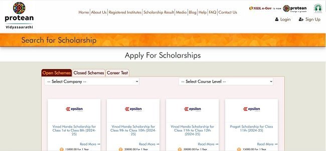 Epsilon Vinod Handa Scholarship Official Website 