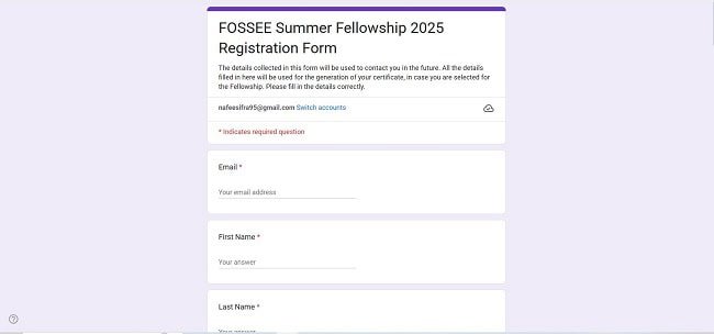 Registration Form