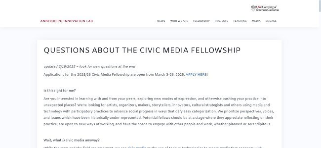 Civic Media Fellowship Official Website