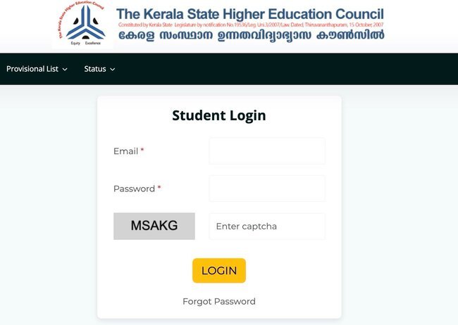 Kerala State Higher Education Council Scholarship Renewal 
